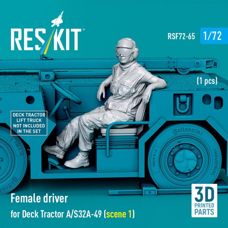 1/72 Female driver for Deck Tractor A/S32A-49 (scene 1) (1 pcs) (3D Printed)