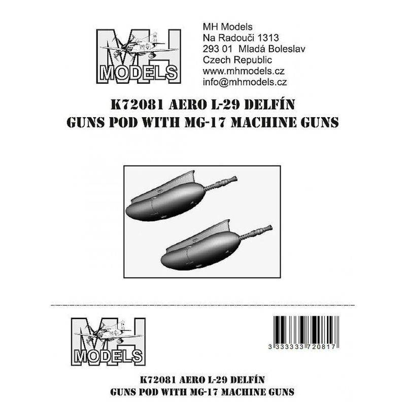 1/72 L-29 Delfin gun pods with MG-17