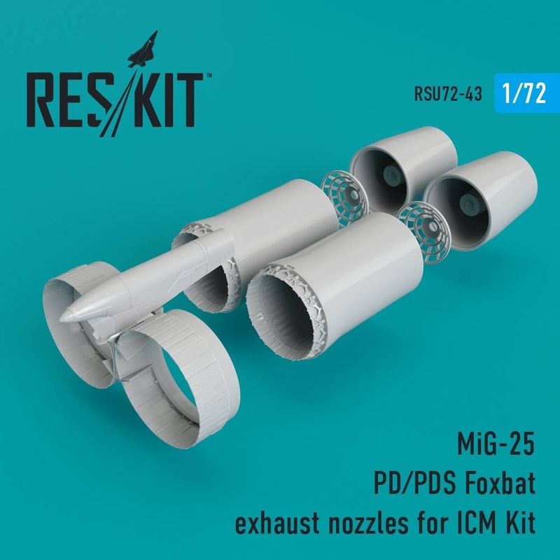 1/72 MiG-25 PD/PDS Foxbat Exhaust Nozzles (for ICM)