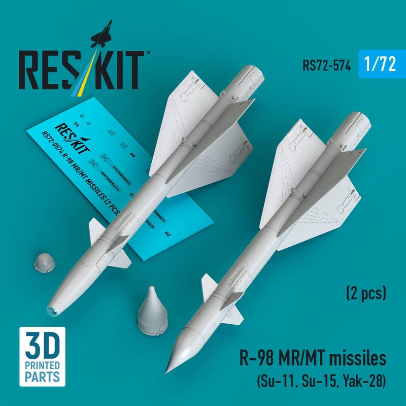 1/72 R-98 MR/MT missiles (2 pcs) (3D Printed)