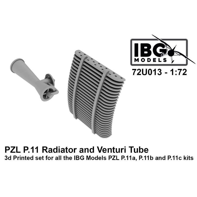 1/72 Radiator for PZL P.11c & Venturi for 3D printed IBG (72U013)