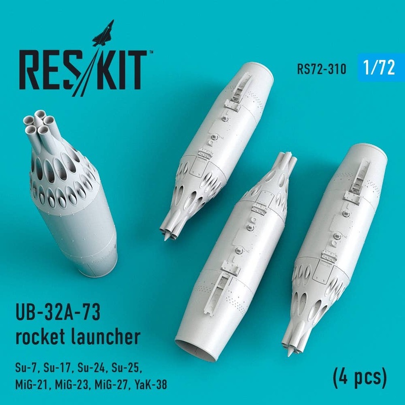 1/72 UB-32A-73 rocket launcher (4 pcs) (Su-7,Su-17,Su-24,Su-25,MiG-21,MiG-23,MiG-27,YaK-38)