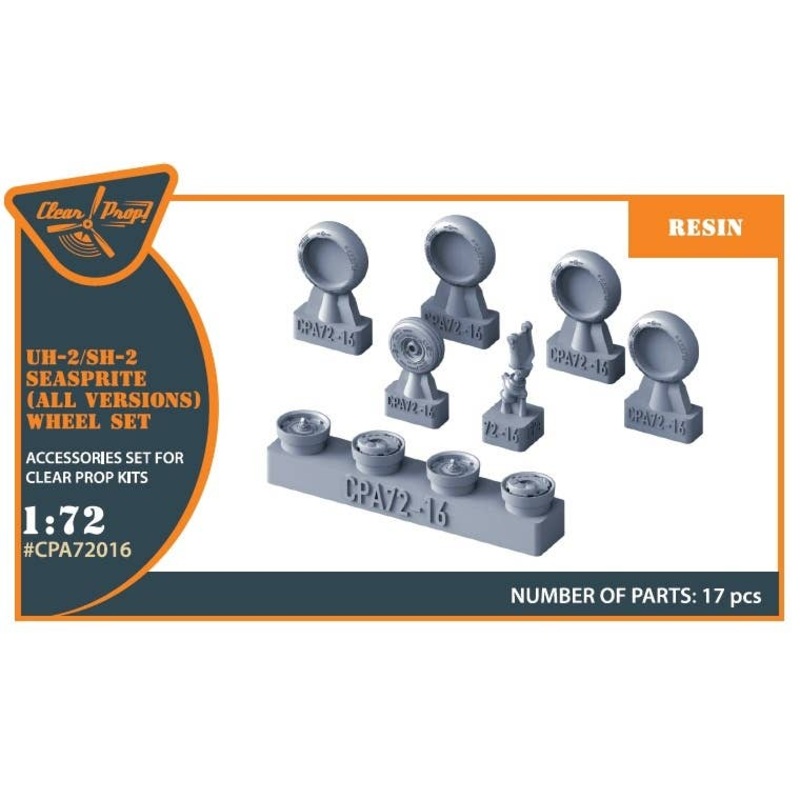 1/72 UH-2 A/B SEASPRITE (All Versions) Wheel Set (for Clear Prop!)