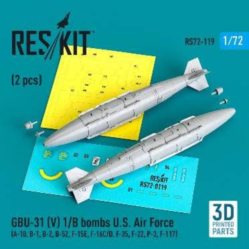 GBU-31 (V) 1/B bombs U.S. Air Force (2 pcs) (3D Printed)