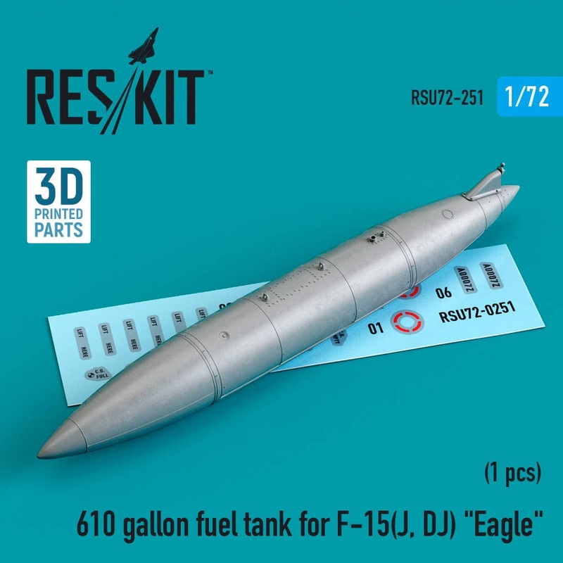 1/72 610 gallon fuel tank for F-15(J, DJ) Eagle (3D printing)