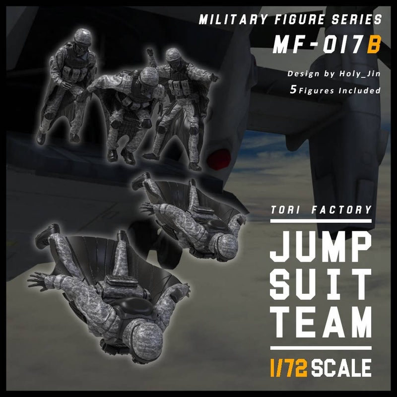 1/72 Active HALO Descending Jumpsuit Team (5pcs)