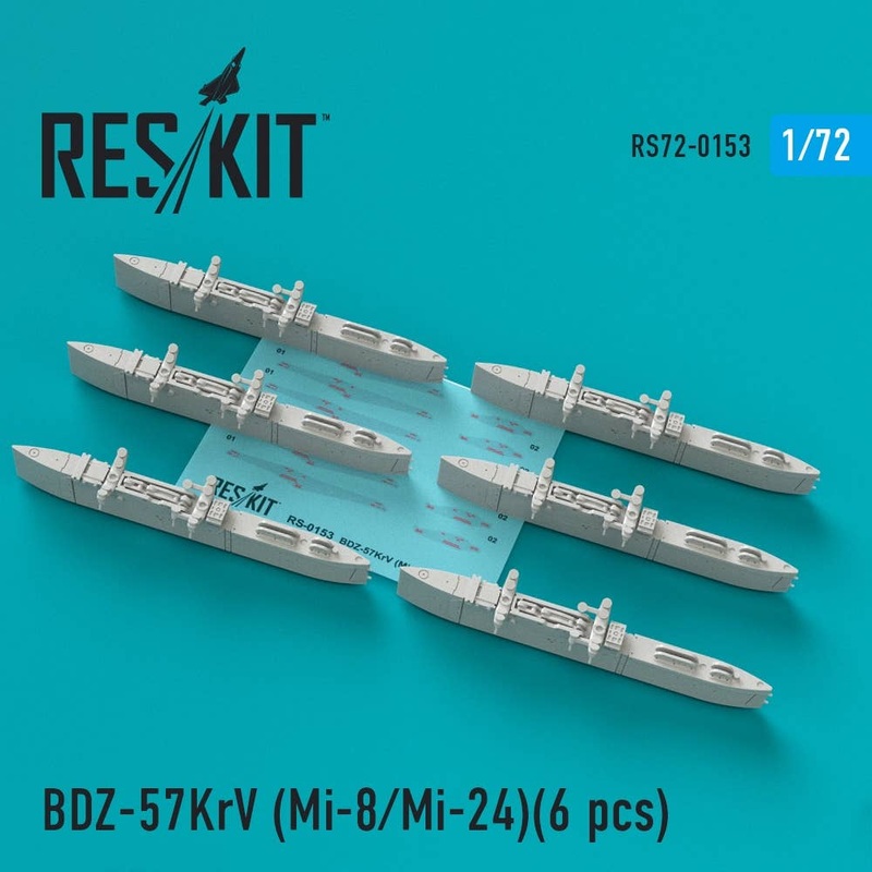 1/72 BDZ-57KrV Racks (6pcs) (Mi-8/Mi-24)