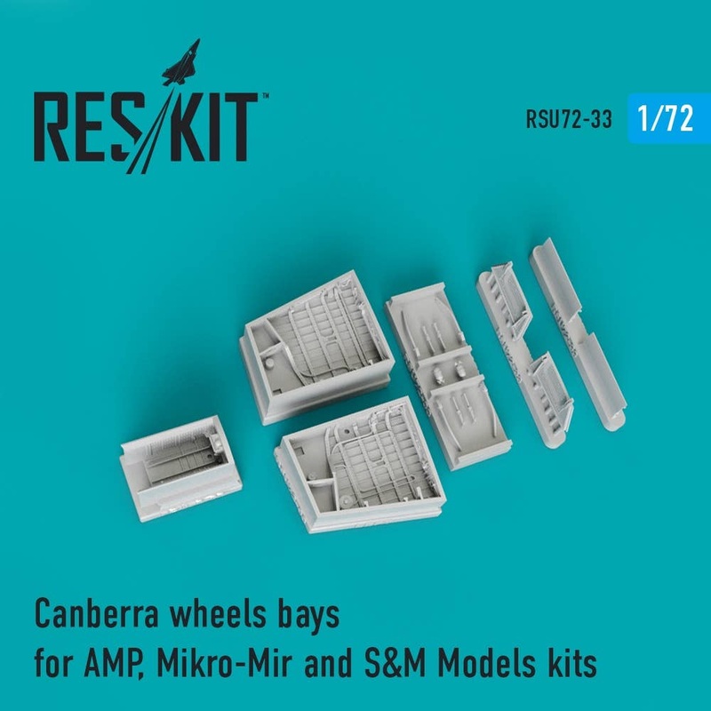 1/72 Canberra Wheels Bays (for Mikro Mir)