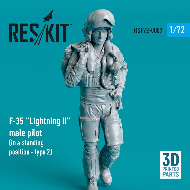 1/72 F-35 Lightning II male pilot (in a standing position - type 2) (3D Printed)
