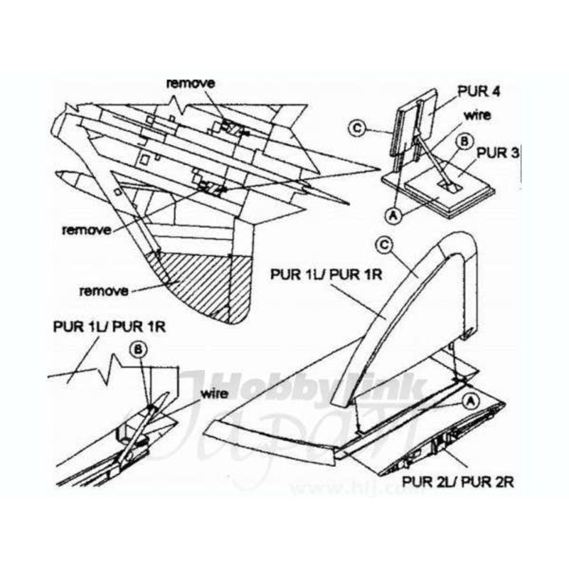 1/72 F4D-1 wing fold set
