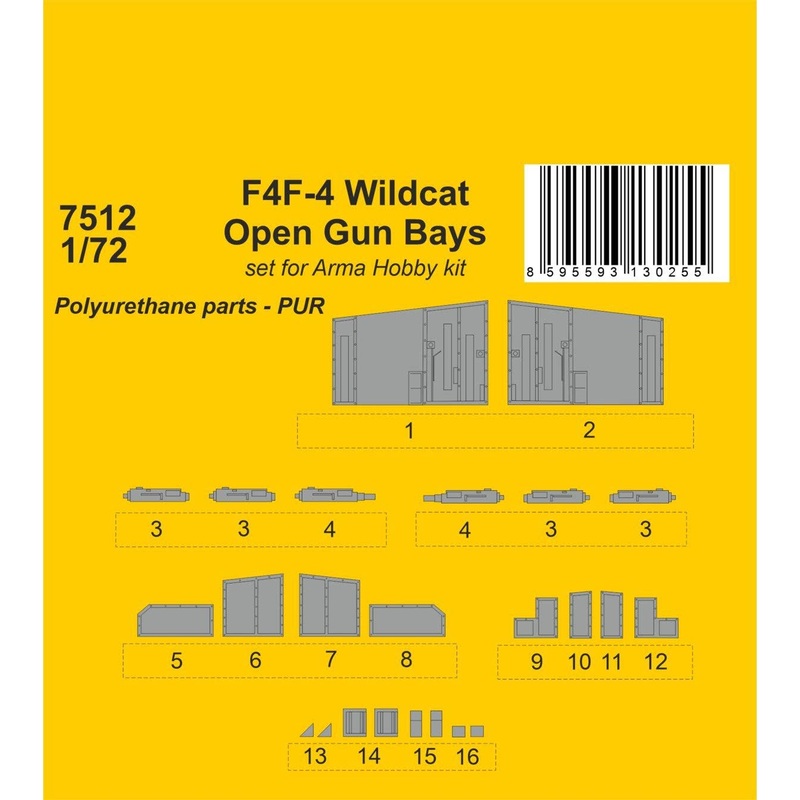 1/72 F4F-4 Wildcat Open Gun Bays / for Arma Hobby kit