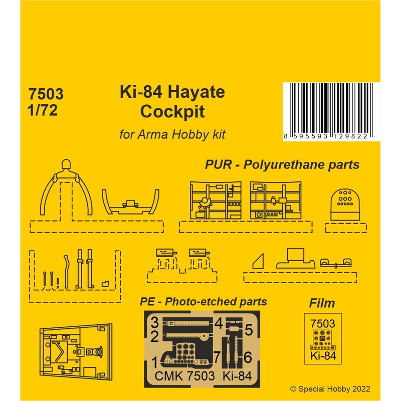 1/72 Ki-84 Hayate Cockpit / for Arma Hobby kits