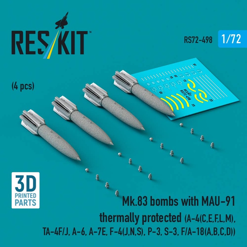 1/72 Mk.83 bombs with MAU-91  thermally protected (4 pcs)