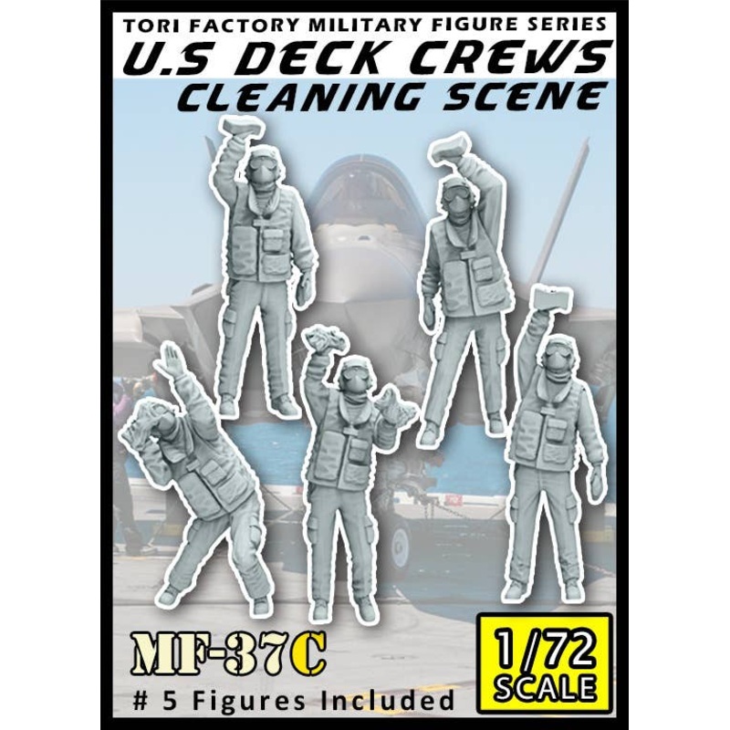 1/72 Modern U.S. Navy Aircraft Carrier Deck Worker Aircraft Cleaning