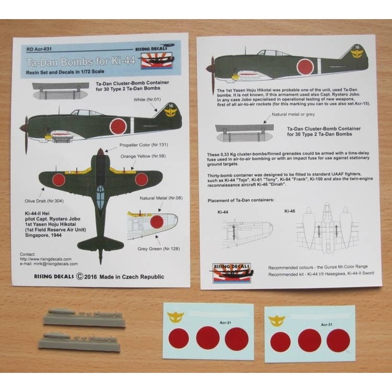 1/72 Ta-Dan Bombs for Ki-44