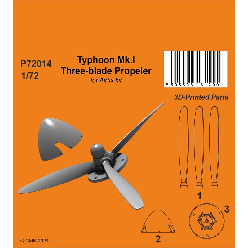 1/72 Typhoon Mk.I Three-blade Propeler (for Airfix)