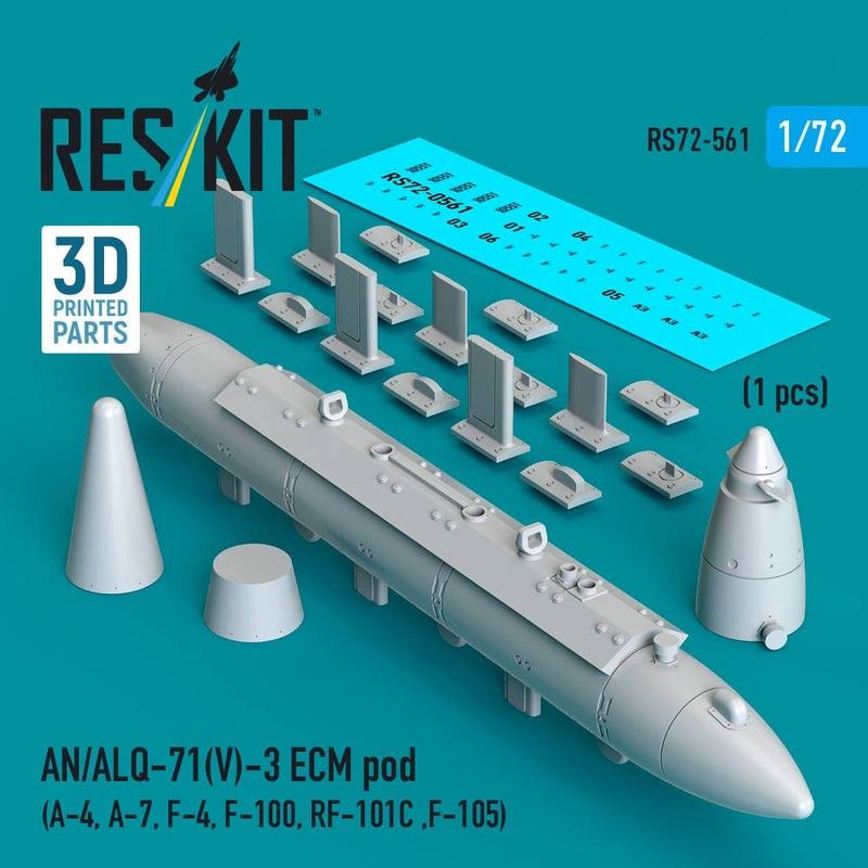 1/72 AN/ALQ-71(V)-3 ECM pod (1pcs) (3D Printed)