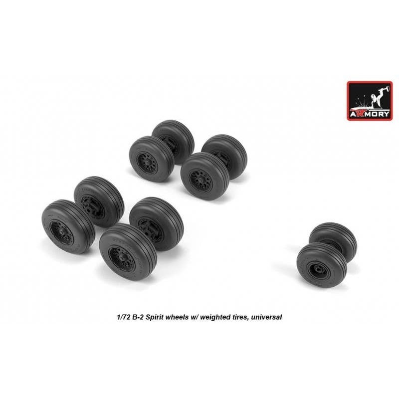 1/72 B-2 Spirit Wheels w/Weighted Tires Universal