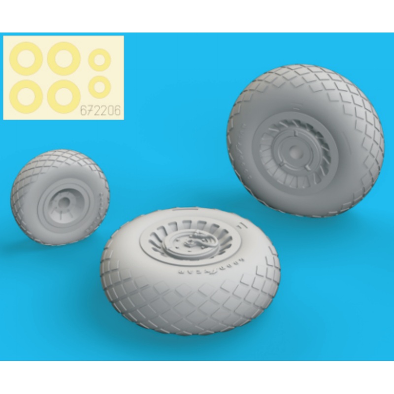 1/72 B-25 Wheels (for Hasegawa)