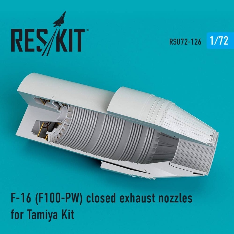 1/72 F-16 (F100-PW) closed exhaust nozzles for Tamiya Kit