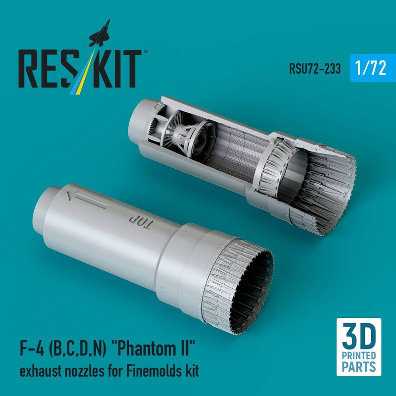 1/72 F-4 (B, C, D, N) Phantom II exhaust nozzles for Finemolds kit