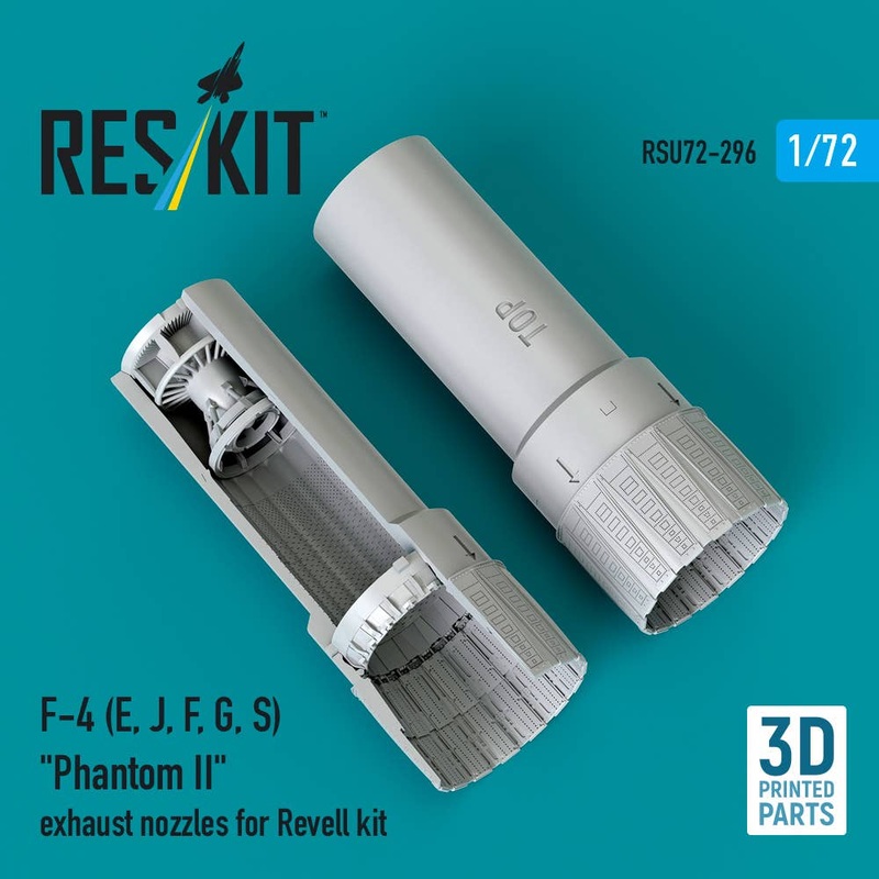 1/72 F-4 (E, J, F, G, S) Phantom II exhaust nozzles for Revell kit