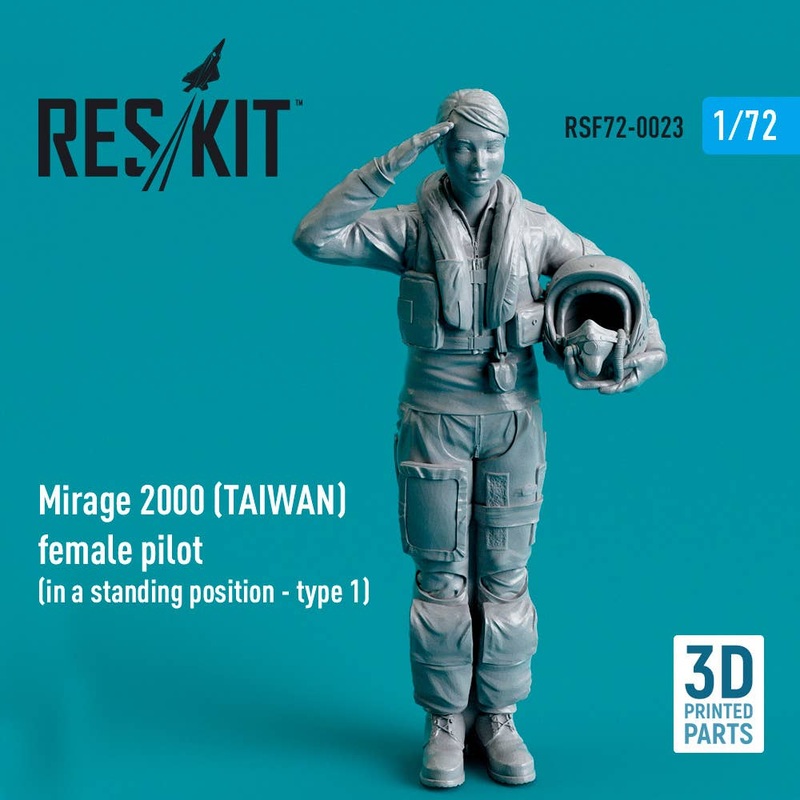 1/72 Mirage 2000 (TAIWAN) female pilot (in a standing position - type 1) (3D Printed)