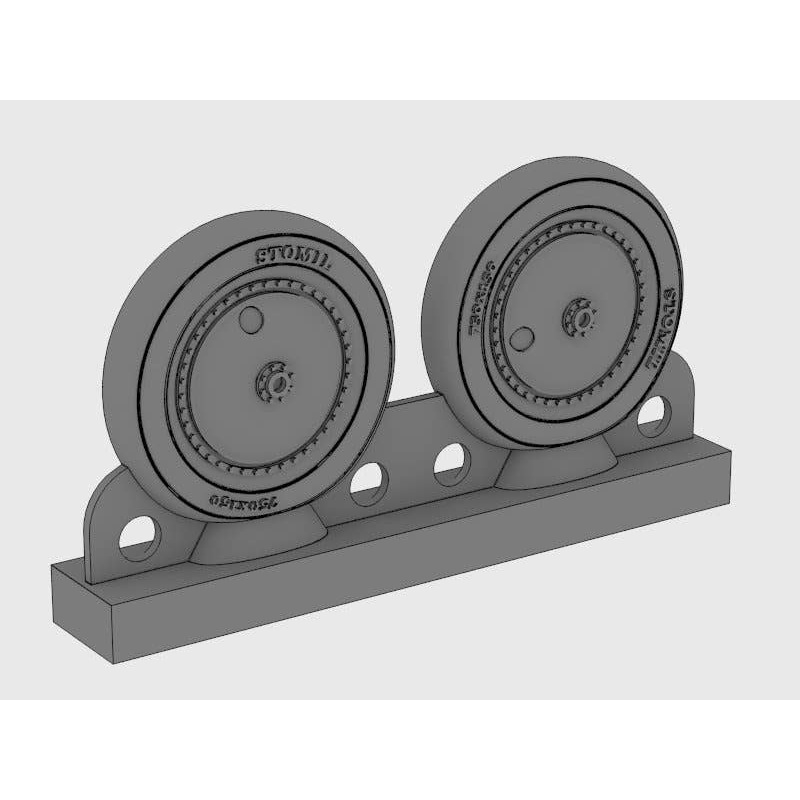 1/72 PZL P.7a Resin Wheels Stomil (for Arma Hobby)
