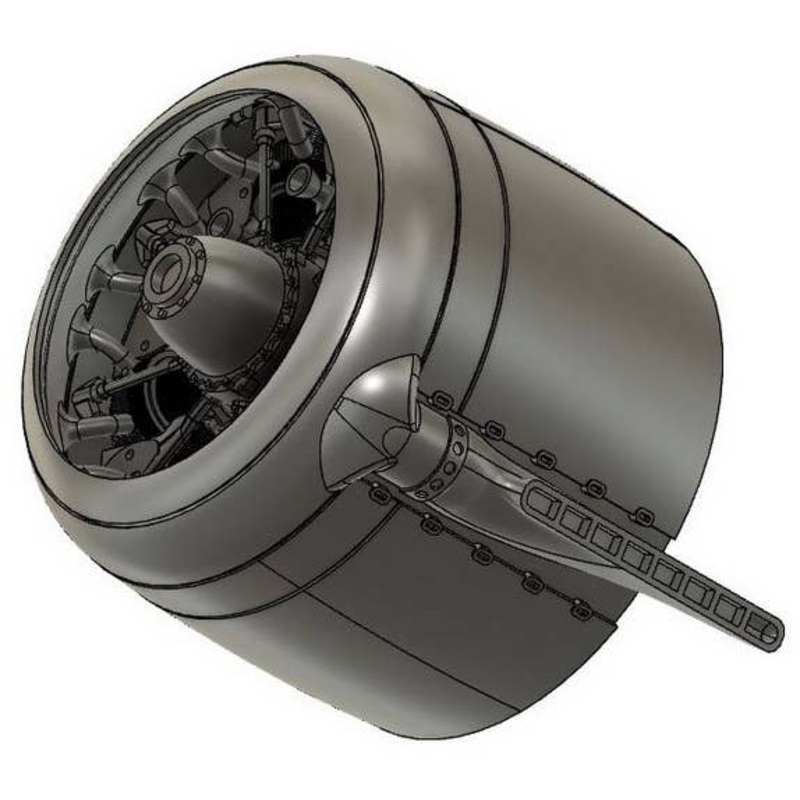1/72 S.79 Sparviero Engine and Cowling Set, harmonica Exhausts