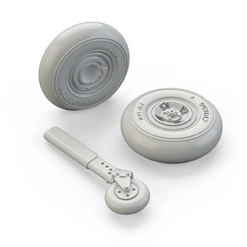 1/72 Spitfire Mk.IX Wheels 4 Spoke, Smooth Tire EDUARD