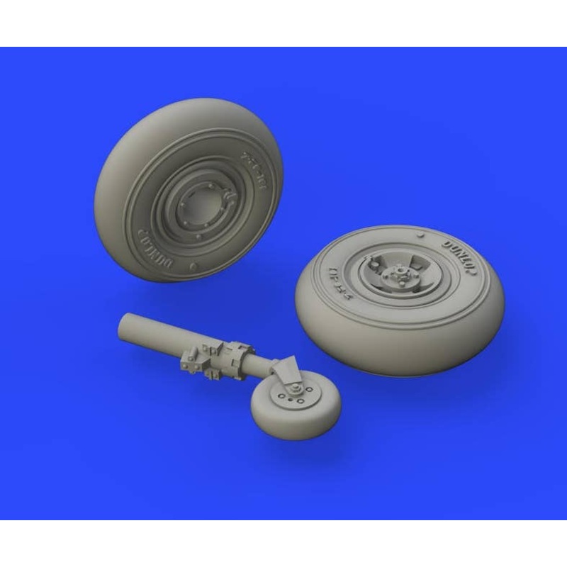 1/72 Spitfire Mk.VIII Wheels - 4 Spoke w/ Smooth Tire (Eduard)