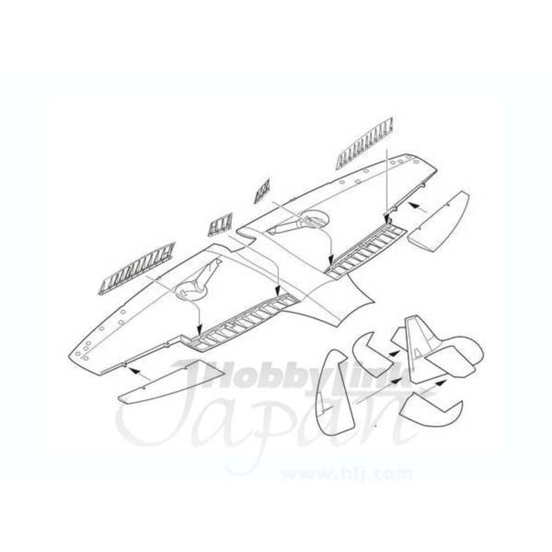 1/72 Spitfire PR Mk.XIX Control Surfaces Set