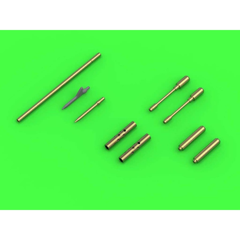 1/72 WWII American F4F-3 Wildcat Late Model .50 Caliber (12.7mm) Browning Machine Gun Barrel (With Circular Cooling Port) & Pitot Tube (2 Types)