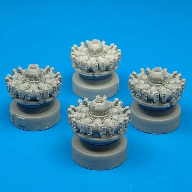 1/72 B-17F/G Engines (4pcs) (for Hasegawa)