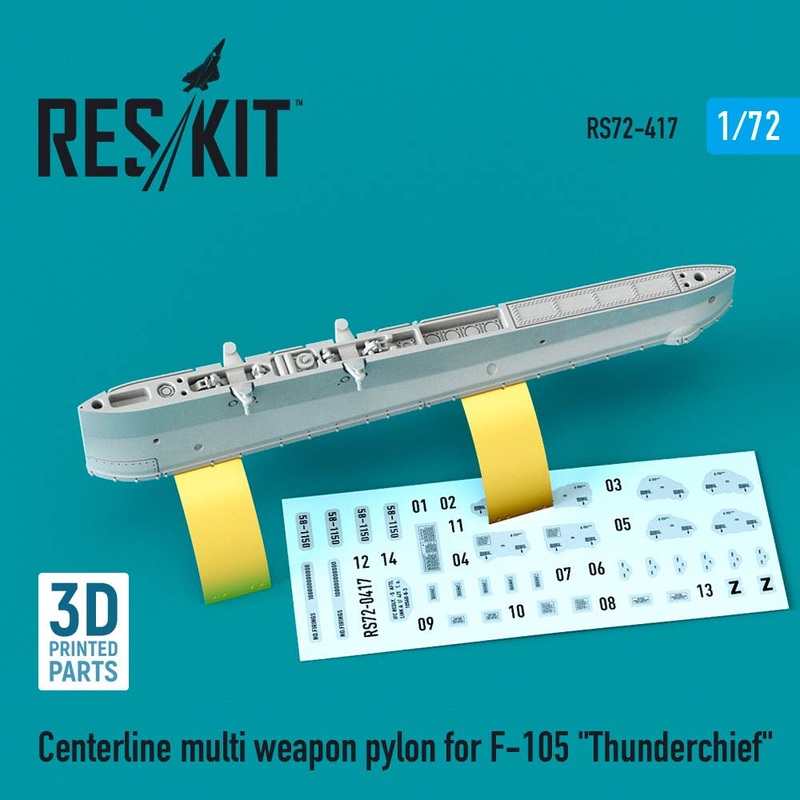 1/72 Centerline multi weapon pylon for F-105 Thunderchief (3D Printing)