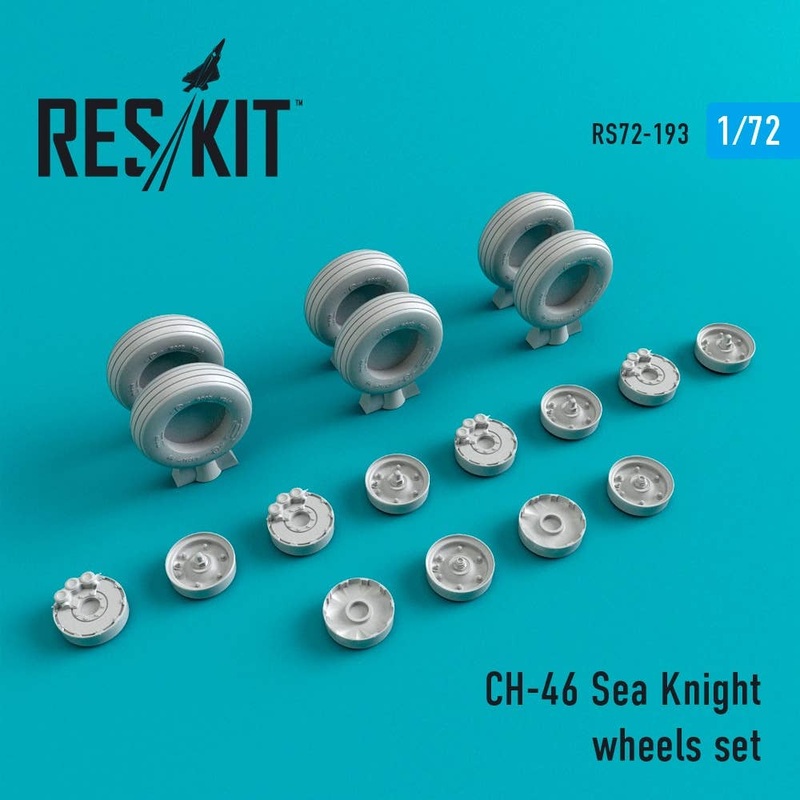 1/72 CH-46 Sea Knight Wheels Set (for Fujimi/Hobby Boss)