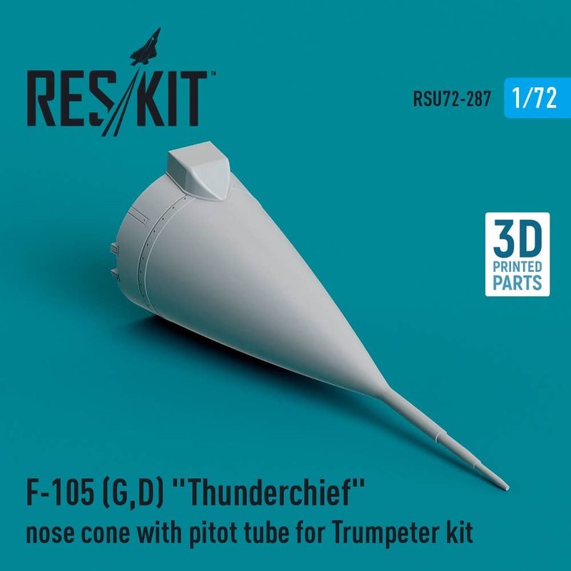 1/72 F-105 (G,D) Thunderchief nose cone with pitot tube for Trumpeter kit (3D Printed)
