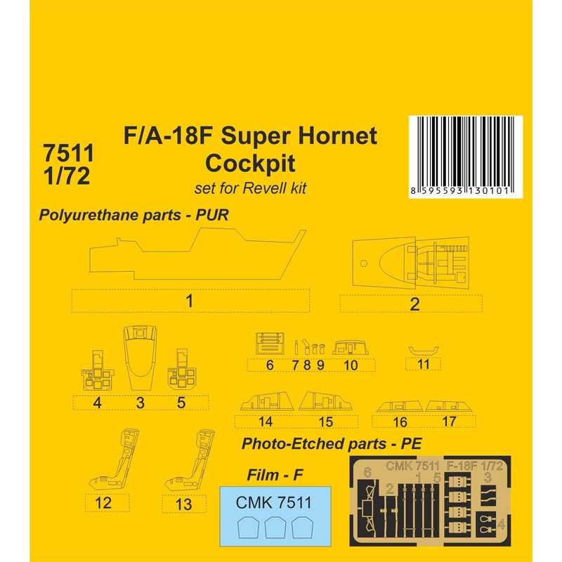 1/72 F/A-18F Super Hornet Cockpit / for Revell kit