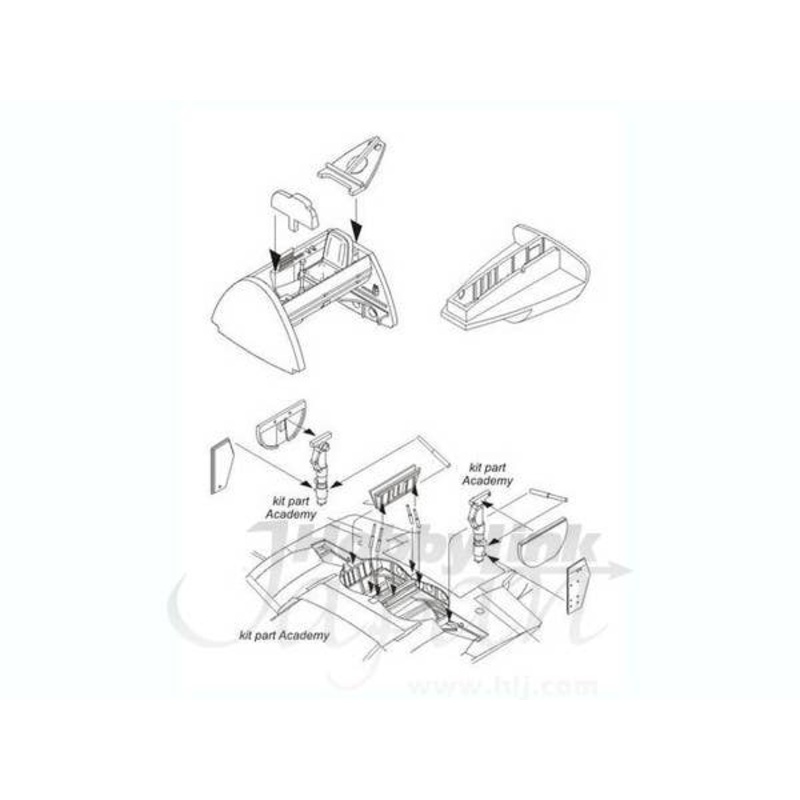 1/72 F4D-1 interior set for Tamiya