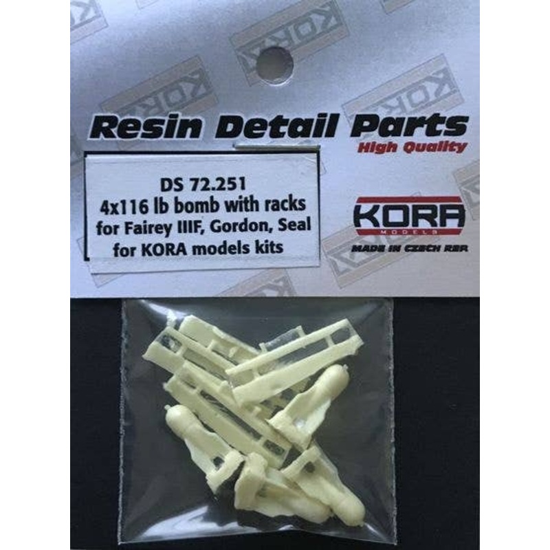 1/72 Fairy IIIF Mk.III F / Gordon / 116 lb Bomb For Seal w / Bomb Rack (4pcs)