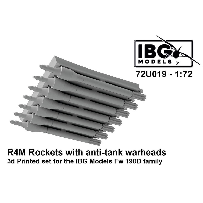 1/72 Fw190D Series R4M Anti-tank Rocket 3D Printed for IBG (72U019)
