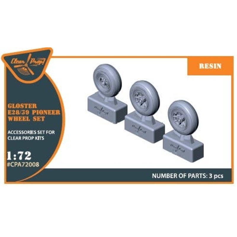 1/72 Gloster E28/39 Pioneer Wheel Set (for Clear Prop!)
