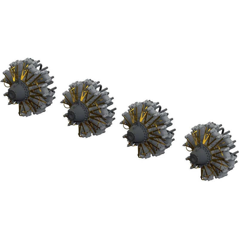 1/72 H8K2 Emily Kasei 22 Engines (4 pcs) (for Hasegawa)