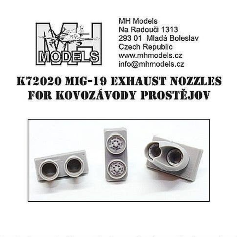 1/72 MiG-19 Exhaust nozzles for Kovozavody Prostejov