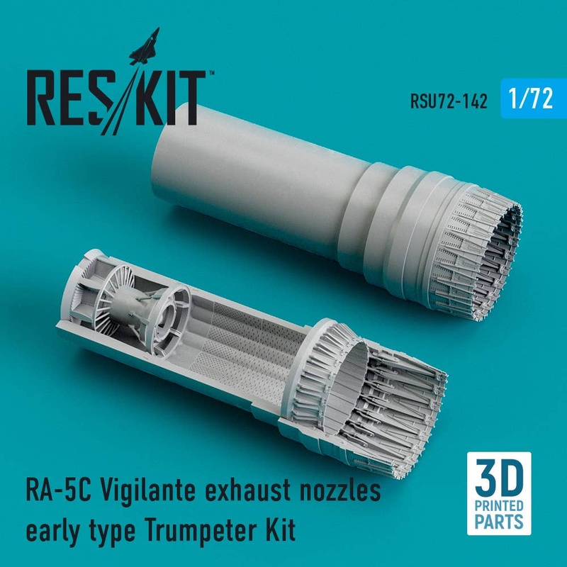 1/72 RA-5C Vigilante exhaust nozzles early type for Trumpeter Kit