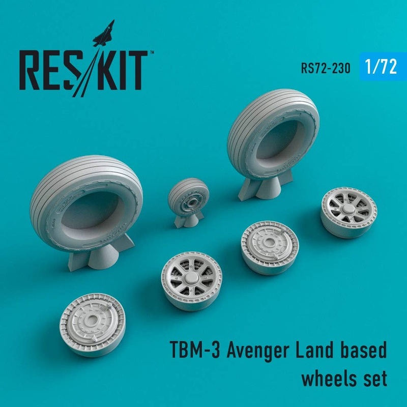 1/72 TBM-3 Avenger Land Based Wheels Set