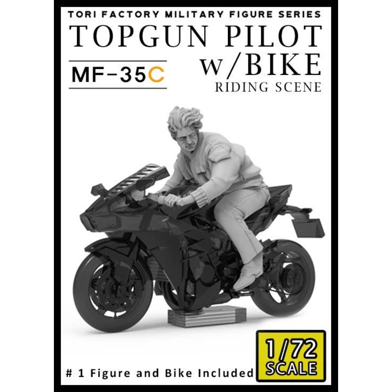 1/72 Top Gun Pilot w/ Speeding Bike