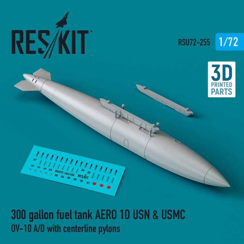 1/72 300 gallon fuel tank AERO 1D USN & USMC (1 pcs) (OV-10 A/D with centerline pylons) (3D Printed)