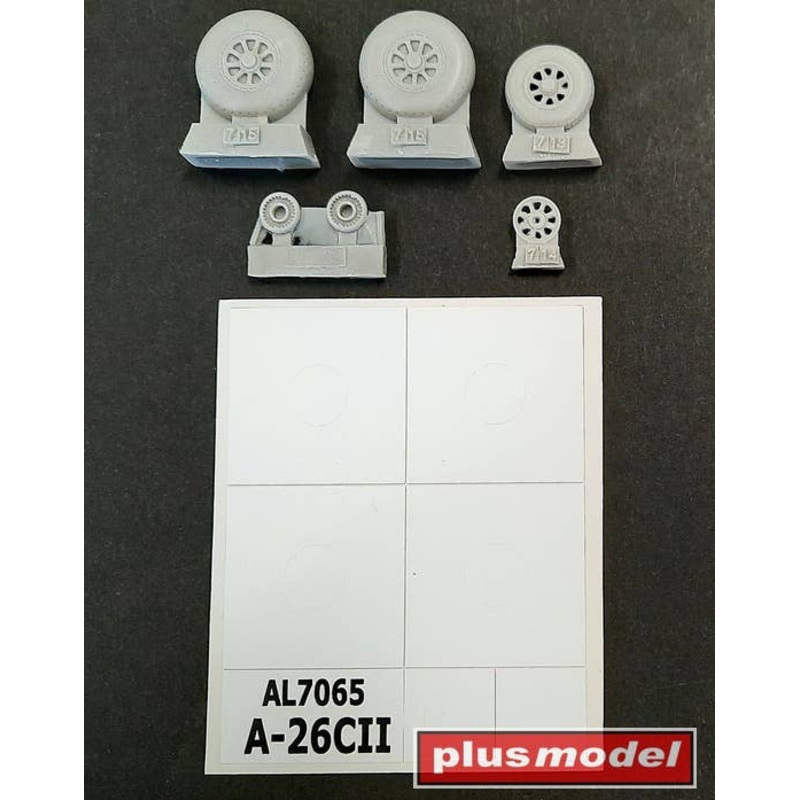 1/72 A-26C Invader wheels smooth patern