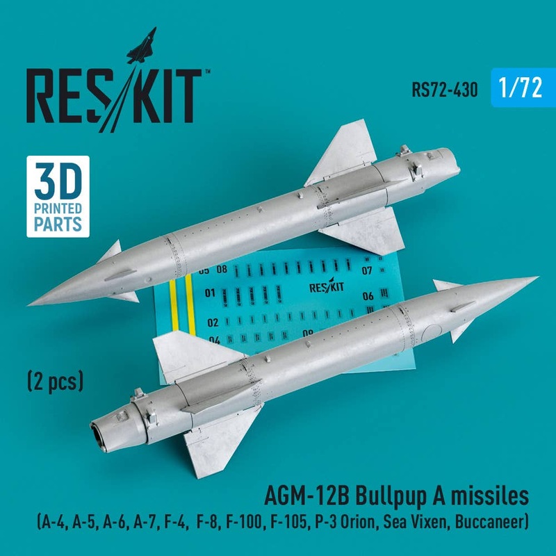 1/72 AGM-12B Bullpup A missiles (2 pcs) (3D Printed)